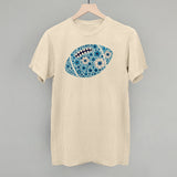 Floral Football Blue