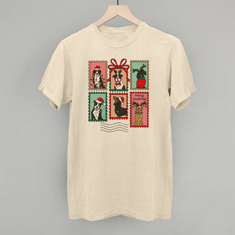 Dog Christmas Stamps Doodle