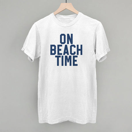 On Beach Time Block Letters