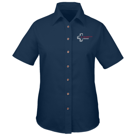 Ladies' Easy Blend Short Sleeve Twill Shirt