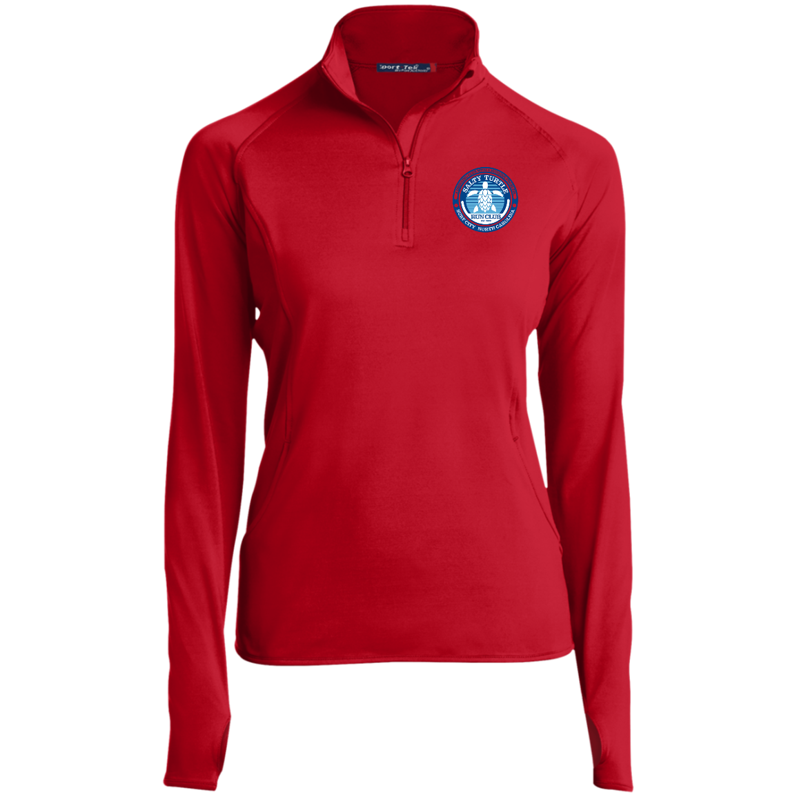 Ladies' Quarter Zip Performance Pullover w/ Thumbholes