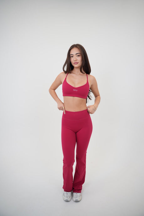 I Live in Luxury Red Flare Pant