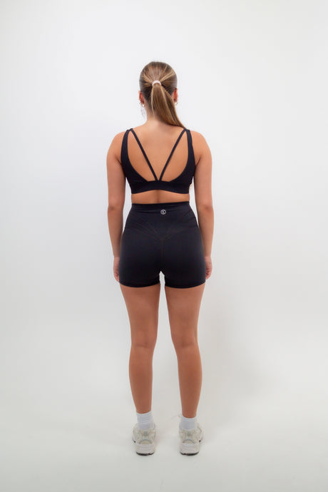 I Am Beautifully Radiant Quick-Dry Butter Black Shorts