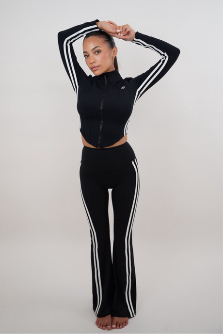 I Am Motivated Black Flare Pant