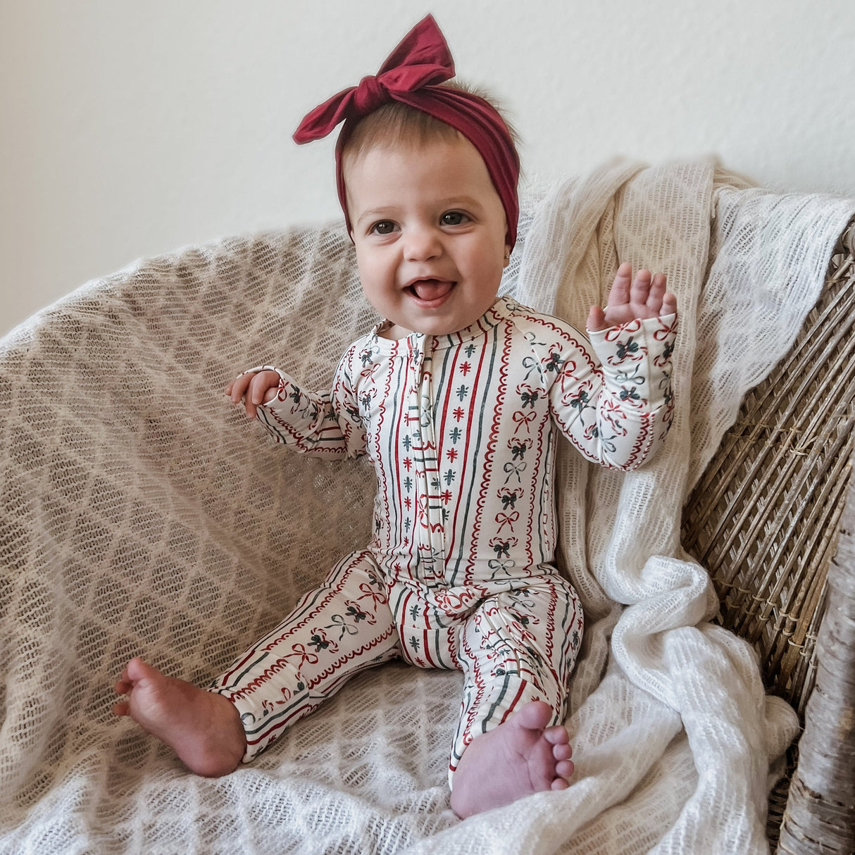 Candy Cane Lane Bamboo Zippy Pajamas