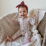 Candy Cane Lane Bamboo Zippy Pajamas