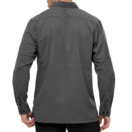 GunMetal TekCheck Shirt | Long Sleeve