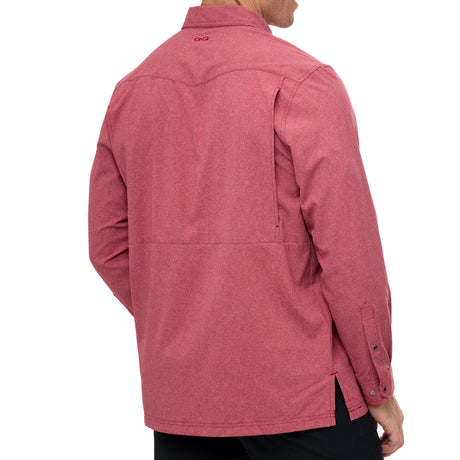 Crimson Pearl Snap Shirt | Long Sleeve