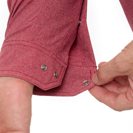 Crimson Pearl Snap Shirt | Long Sleeve