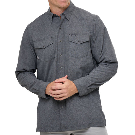 Caviar Pearl Snap Shirt | Long Sleeve
