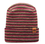 H Stitch Beanie, Multi Color Knit Winter Hats