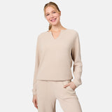Women's Ripple Knit Long Sleeve Pullover Top