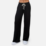Women's Ripple Knit Long Wide Leg Pant