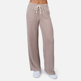 Women's Ripple Knit Long Wide Leg Pant