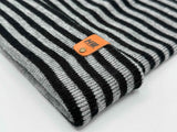 HAAKWEAR Classic RORO Cuffed Beanie / Hat - Black / Gray, Made in USA