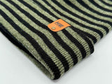 HAAKWEAR Classic RORO Cuffed Beanie / Hat - Black / Green, Made in USA