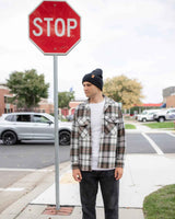 HAAKWEAR Beanie Made in USA - Classic Charcoal Black Knit Cuffed Hat