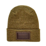 Haakwear Cleveland H Stitch Cuffed Beanie - Made in USA Hats (Limited Edition) - Brown / Green Fusion
