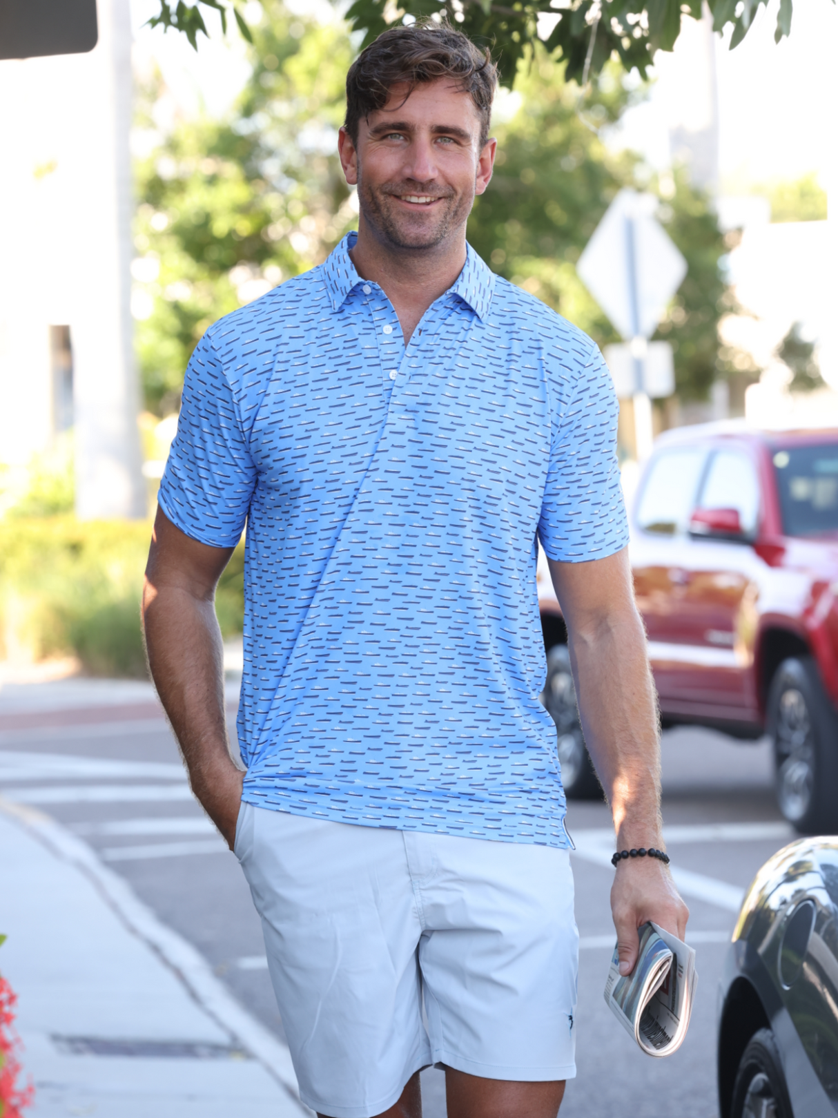 Boat Print Polo
