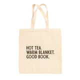 Hot Tea Warm Blanket Good Book (Tote Bag)