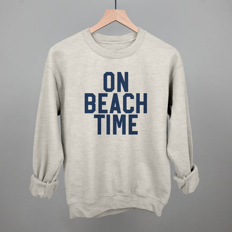 On Beach Time Block Letters