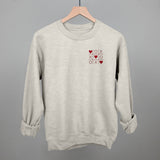 Tic Tac Toe Red Hearts (Left Chest)