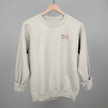 American Flag With Bow (Left Chest)