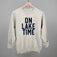 On Lake Time Block Letters