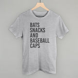 Bats, Snacks, And Baseball Caps
