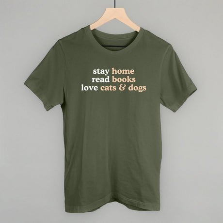 Stay Home Read Books Love Cats & Dogs