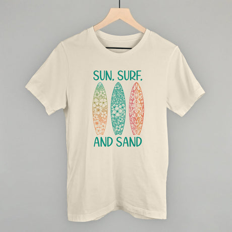 Sun, Surf, And Sand Colorful Surfboards