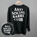 Anti Social Barre Club (White) (Back Print)