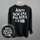 Anti Social Pilates Club (White) (Back Print)