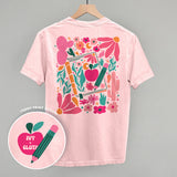 Abstract Floral Teacher Doodle (Back Print)