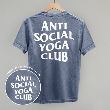 Anti Social Yoga Club (White) (Back Print)