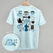 Blue & Brown Coffee Doodles (Back Print)