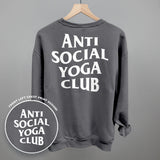Anti Social Yoga Club (White) (Back Print)