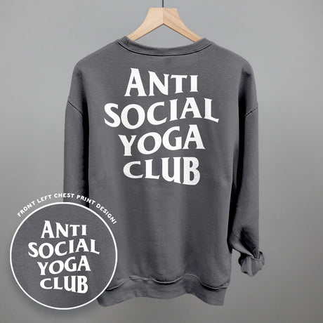 Anti Social Yoga Club (White) (Back Print)