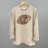 Floral Football Brown