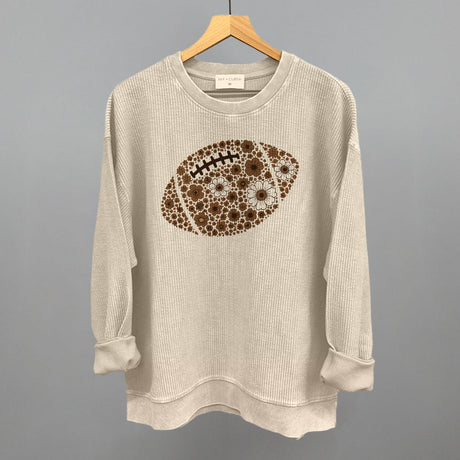 Floral Football Brown