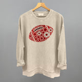 Floral Football Red