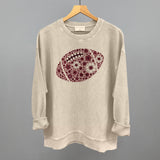 Floral Football Maroon