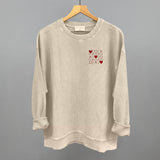 Tic Tac Toe Red Hearts (Left Chest)