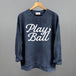 Play Ball (Vintage Script White)
