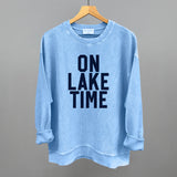 On Lake Time Block Letters