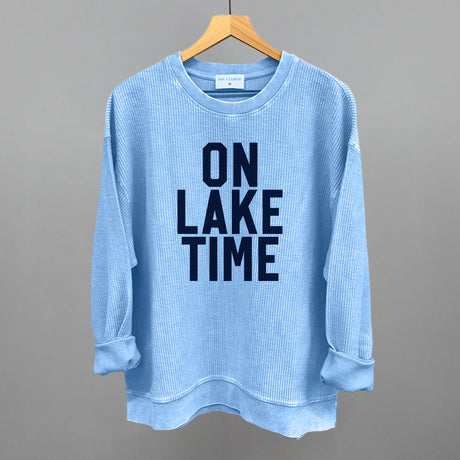 On Lake Time Block Letters