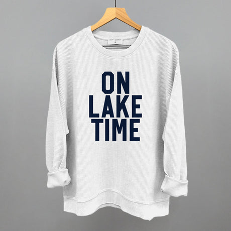 On Lake Time Block Letters