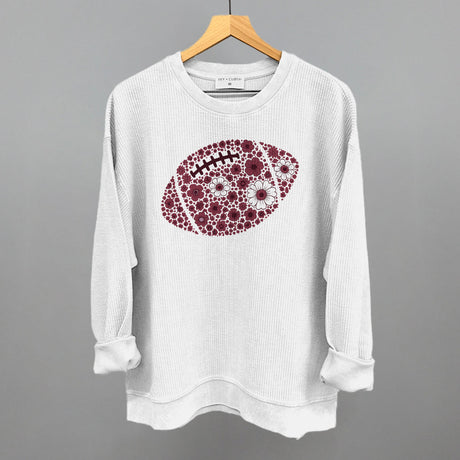 Floral Football Maroon
