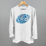 Floral Football Blue
