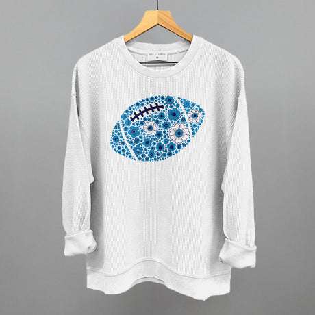 Floral Football Blue